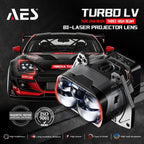 AES Turbo LV 3″ Dual Laser 4 LENS Bi-Led Projector 6000K