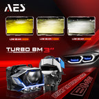 AES Turbo BM 3″6000K 4300K 3000K 3Laser Tri colors with DRL function Bi Led Projector