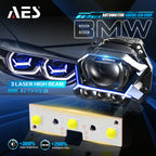 AES Turbo BM 3″6000K 4300K 3000K 3Laser Tri colors with DRL function Bi Led Projector
