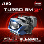 AES Turbo BM 3″6000K 4300K 3000K 3Laser Tri colors with DRL function Bi Led Projector