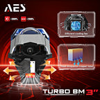 AES Turbo BM 3″6000K 4300K 3000K 3Laser Tri colors with DRL function Bi Led Projector