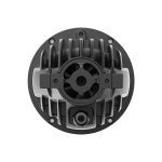 AES FX-3 reflector fog lamp heatsink side angle view