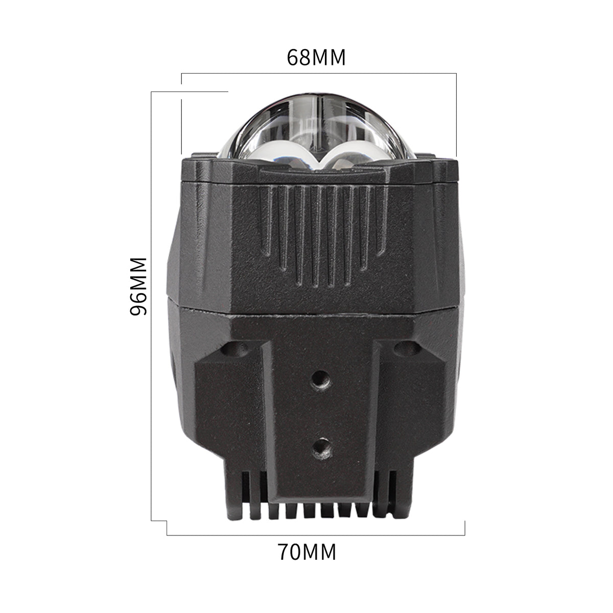 G-Wagen 2 inch Bi-LED auxiliary light dimensions - 96mm x 70mm x 68mm