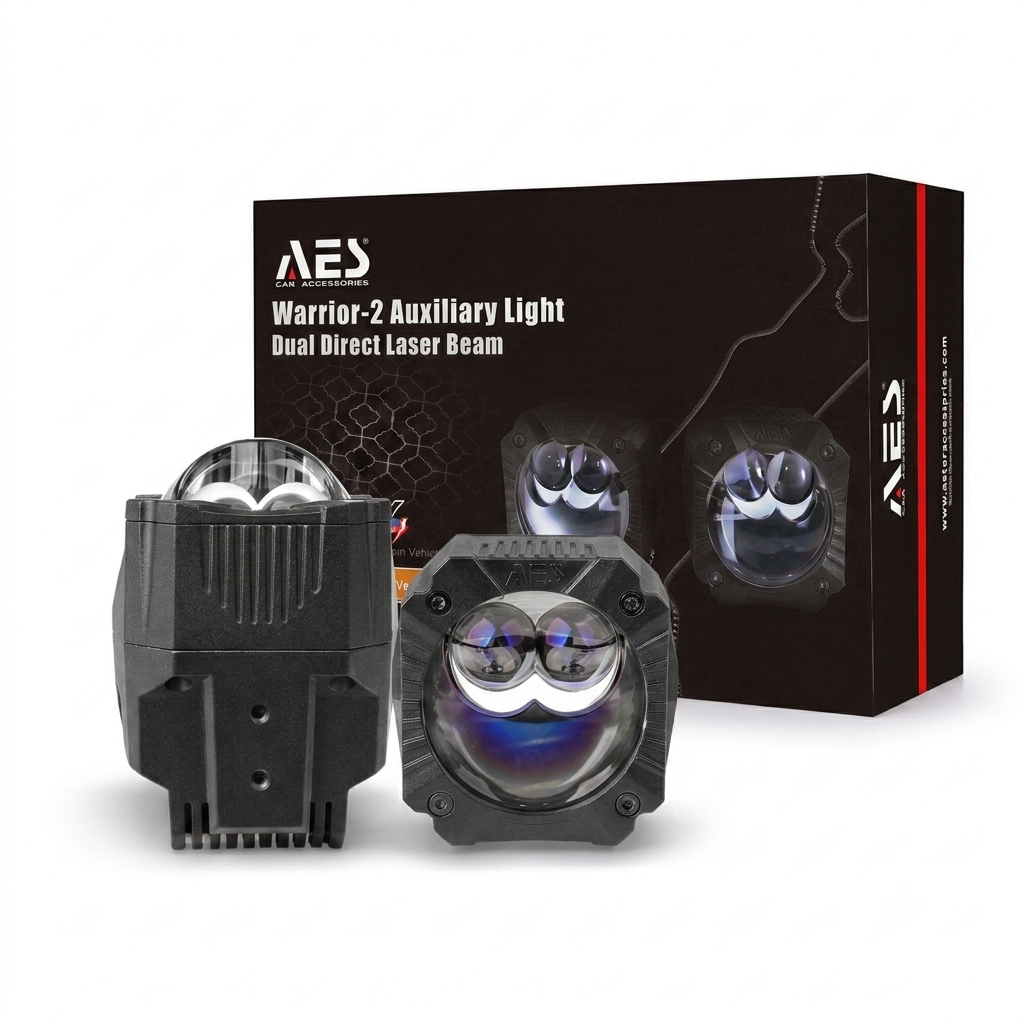 2 Inch G-Wagen Dual Laser Bi-LED Auxiliary Light for upgrading motorcycle car headlight