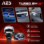 AES Turbo BM 3″6000K 4300K 3000K 3Laser Tri colors with DRL function Bi Led Projector