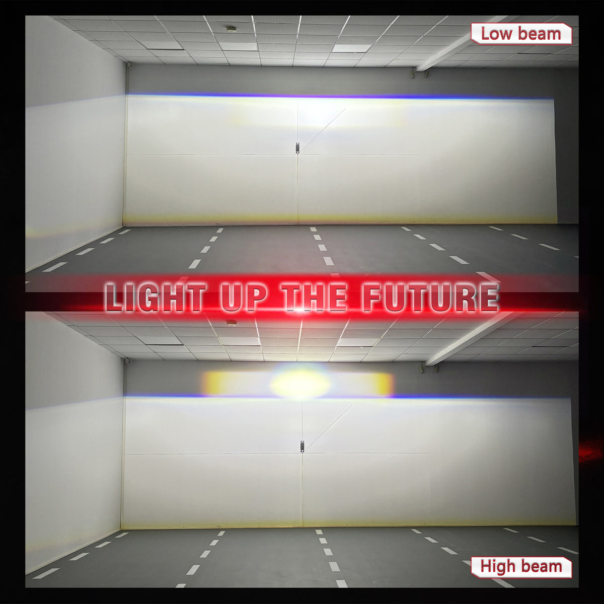 AES NV-5 auxiliary light low beam and high beam pattern test
