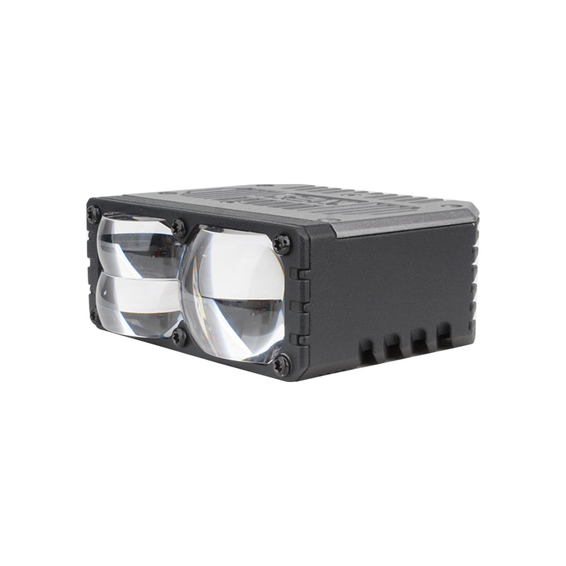 AES NV-5 bi-laser auxiliary lens angled housing view