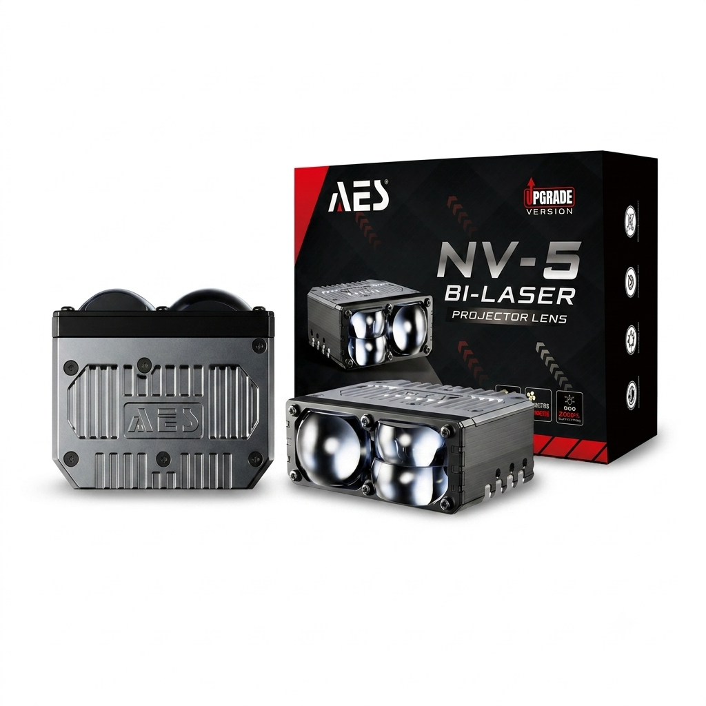 AES NV-5 bi-laser projector lens with packaging box