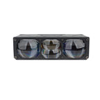 AES NV-8 bi-laser headlight projector front triple lens view