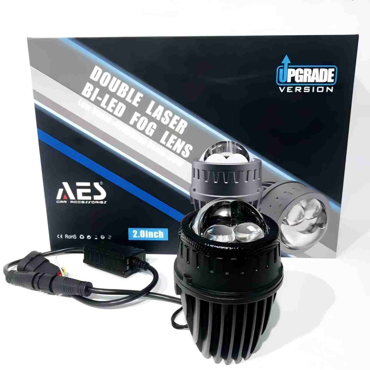 AES Q2M double laser 2 inch fog lens full kit with wiring