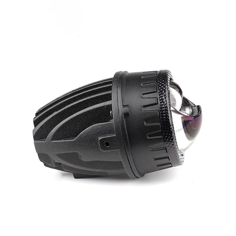 AES Q2M double laser fog light projector side angle view