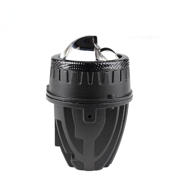 AES Q2M fog light projector dome lens angled view