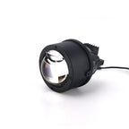 AES Q8 Pro fog light projector side angle view with wiring