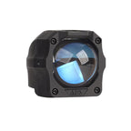Front view of Warrior-2 1.5 inch Bi-LED auxiliary light projector blue lens