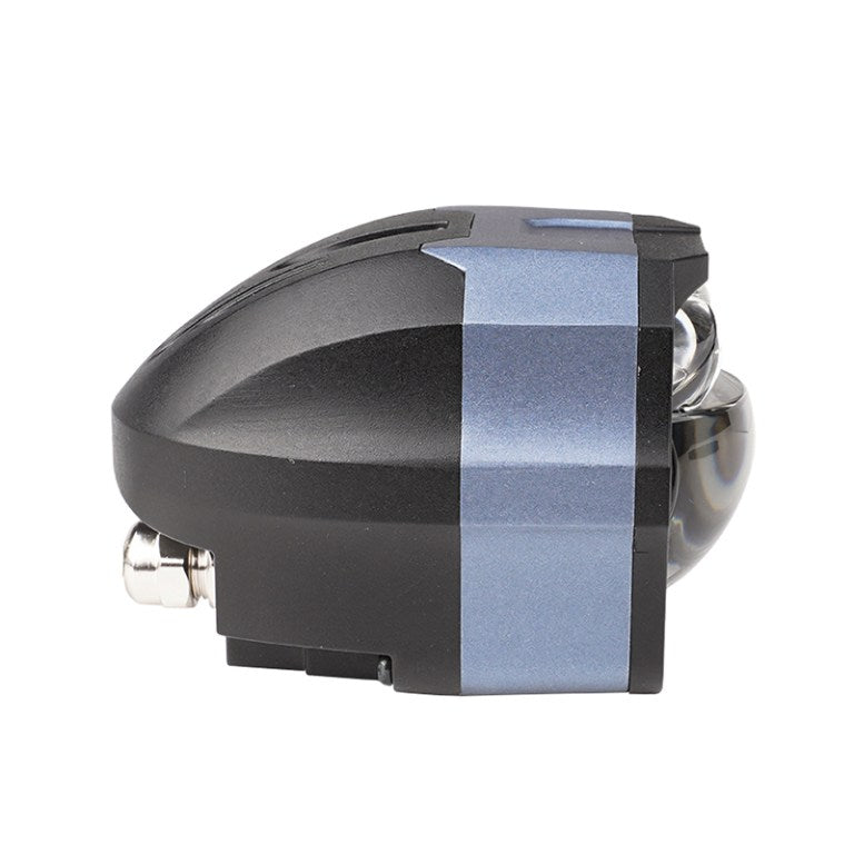 Side profile view of Warrior-2 1.5 inch Double Laser Bi-LED auxiliary light housing